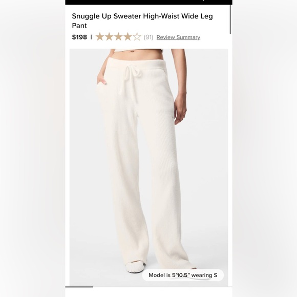 🆕 Alo Yoga Snuggle Up High-Waist Wide Leg Pants - Picture 3 of 16